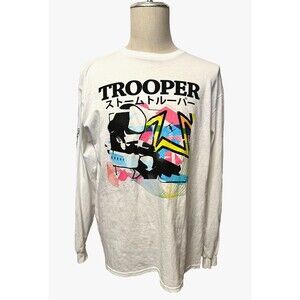 NWT STAR WARS Storm Trooper Adult Large Colorful Neon Long Sleeve T-Shirt Japan
